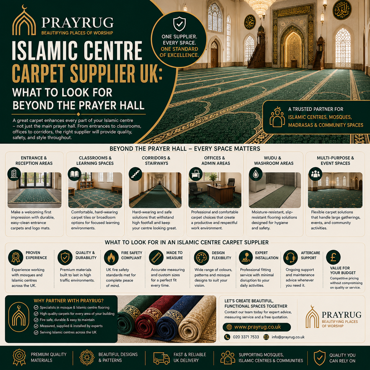 Islamic Centre Carpet Supplier UK: What to Look for Beyond the Prayer Hall