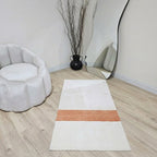 Handcrafted custom mat placed gracefully beside luxury home decor